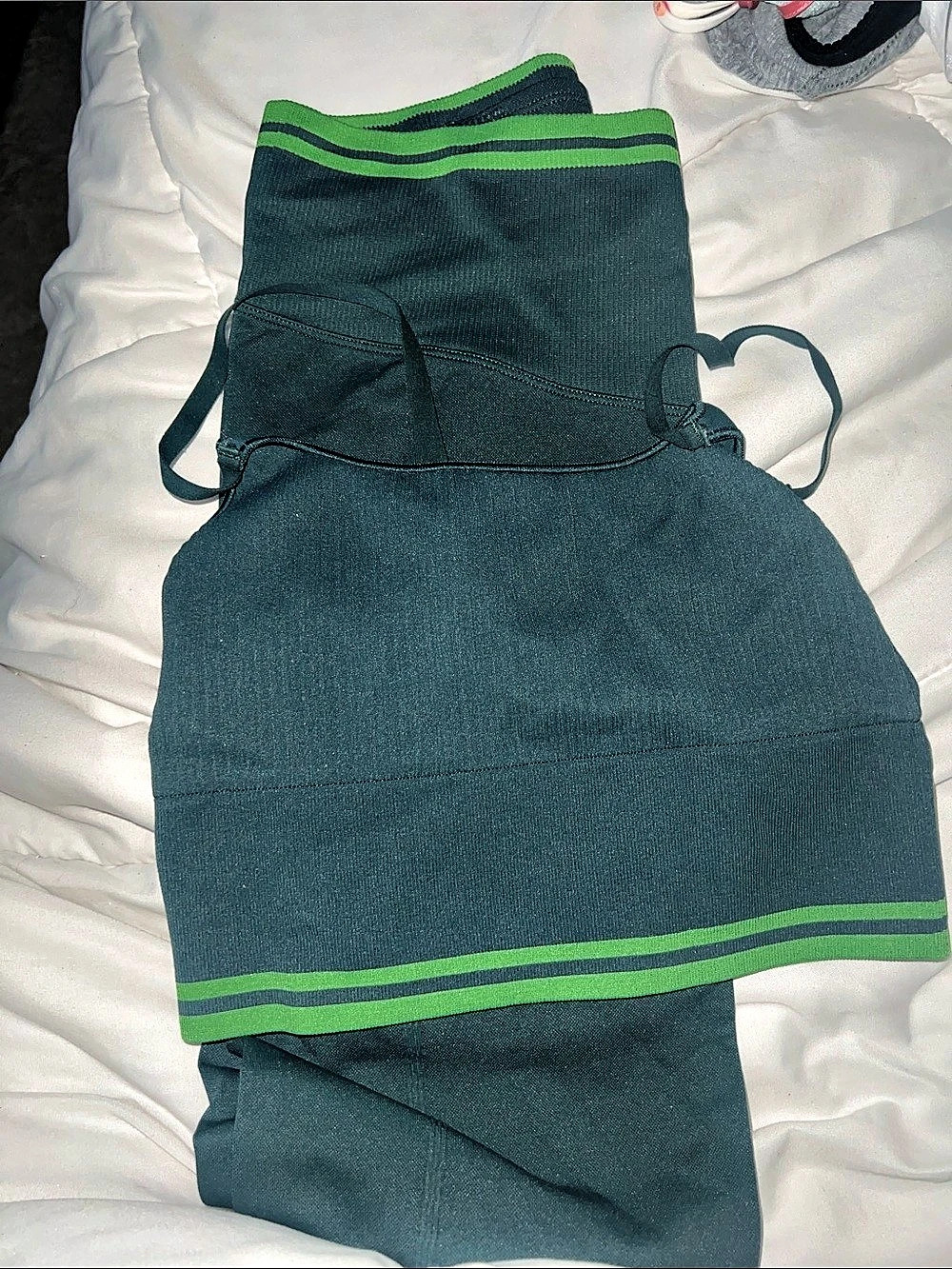 PINK Striped One Piece in Green Size Medium Like New